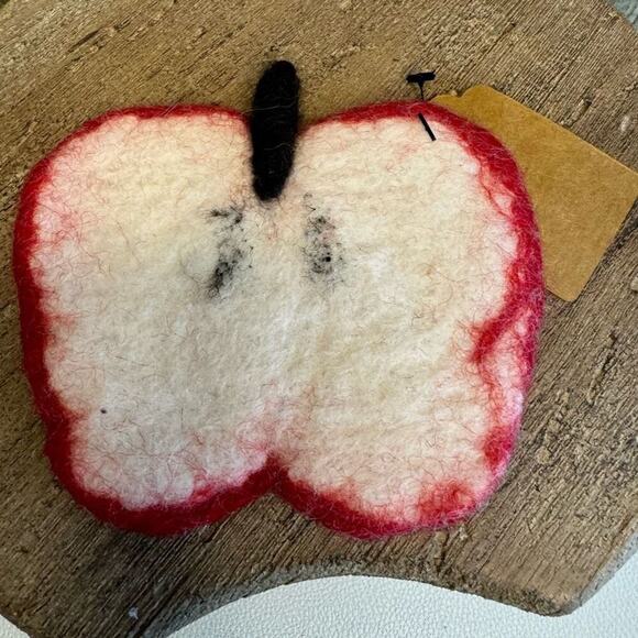 Felt Apple Coaster Mug Rug Home Decor Gift for Boho NEW FAST SHIP - Picture 3 of 4